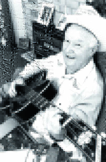 Buddy Bishop privately recorded The Farmyard Yodel at 2TM’s Peel St studio in 1948 and is reputed to be Tamworth’s first recording artist. He was still going strong in 1990 when this photo was taken.