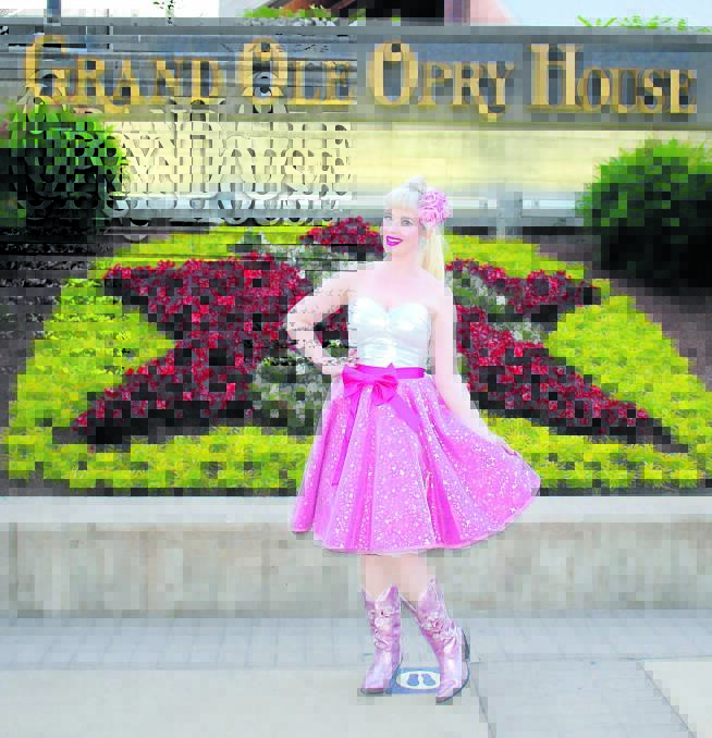 GRAND NIGHT OUT: Shelley outside the Grand Ole Opry, where she and Lawrie saw Chris Isaak.