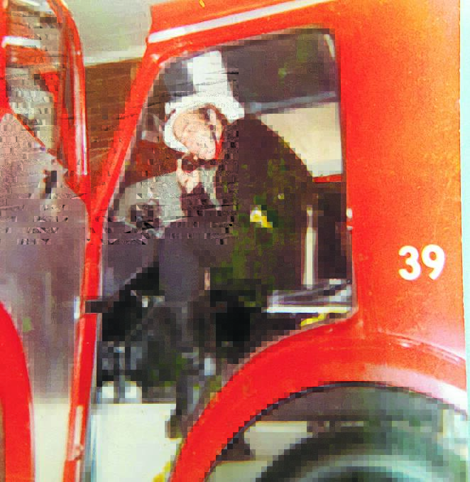 THEN: This shot was taken of a fresh-faced young firie fresh out of training college, at Randwick Fire Station on April 16, 1971. 