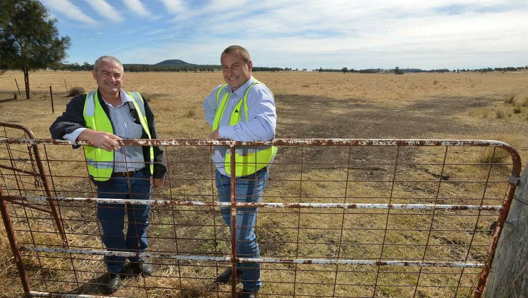  LANDMARK DECISION: Shenhua Watermark's project manager Paul Jackson (right), pictured last year with the company's environment manager Mark Howes, has welcomed the NSW government's tick of approval for its open-cut coalmine in the Liverpool Plains.