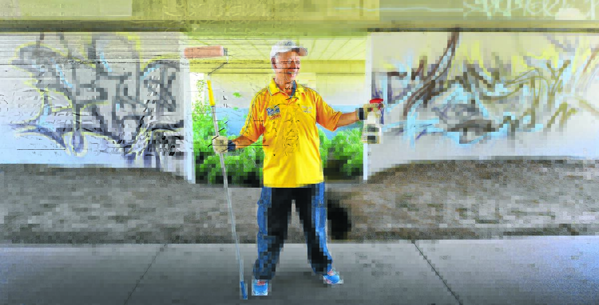 SPRING CLEAN: Rotarian Paul Ying is leading the charge for Graffiti Removal Day on October 18. Photo: Barry Smith 091015BSD03
