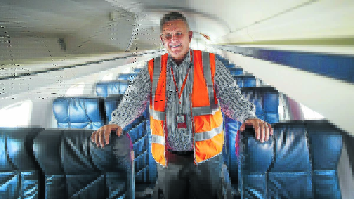 JET SET: JetGo is set to touch down in Tamworth from Brisbane today. Managing director Paul Bredereck is here pictured in one of the aircraft. Photo: Gareth Gardner 190215GGB03