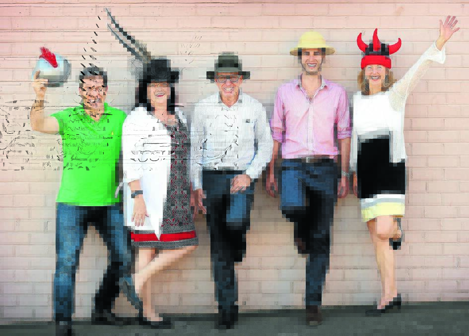 A GREAT CAUSE: Tamworth Sunrise Rotarians John Hyde, Ruythe Dufty, Jock Stier, Ben Mobilio and Angie Pearson are all set for Hat Day on Friday, which raises funds and awareness for research into mental health issues. Photo: Gareth Gardner 300915GGD07