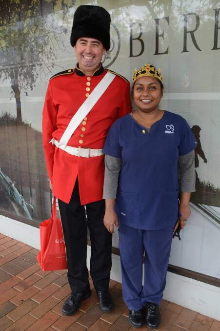 ROYAL FEVER: Phillip Nott and Priya Shan were among the Dubbo residents who got into the royal spirit last October. Photo: ORLANDER RUMING