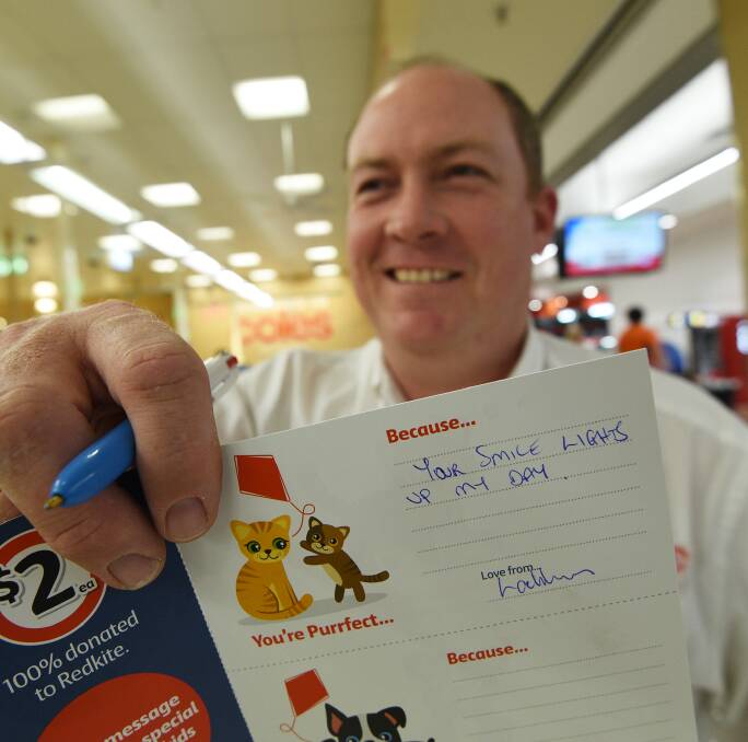 HEARTFELT:  Lachlan Stewart, store manager of Coles at Tamworth Square, urges the community to support the cause. Photo:Gareth Gardner 100517GGB01