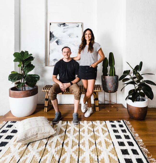 US BOUND: Mitch and Crystal Lindsay have tapped into the US market with their cement homewares. Photo: Supplied.