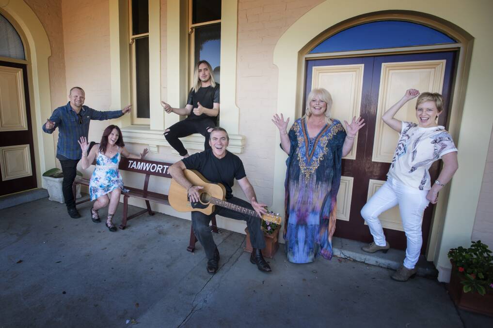 FESTIVAL FEVER: Our local stars Ryan Sampson, Kelly Crosby, Ethan Crosby-Wolfe, John Krsulja, Jodie Crosby and Sally-Anne Whitten are gearing up for a great festival. Photo: Peter Hardin 