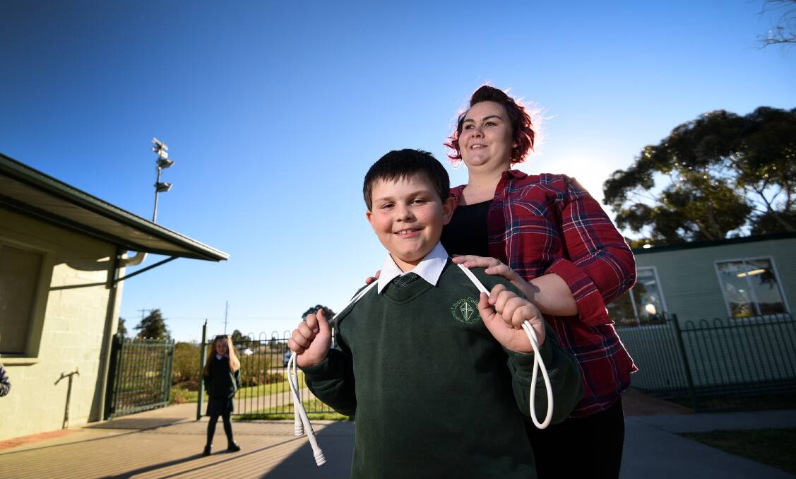 SUPPORT: Tayne Dowton is urging people to raise money for the Heart Foundation to help people like his mum, Danielle Hogno. Photo: Gareth Gardner