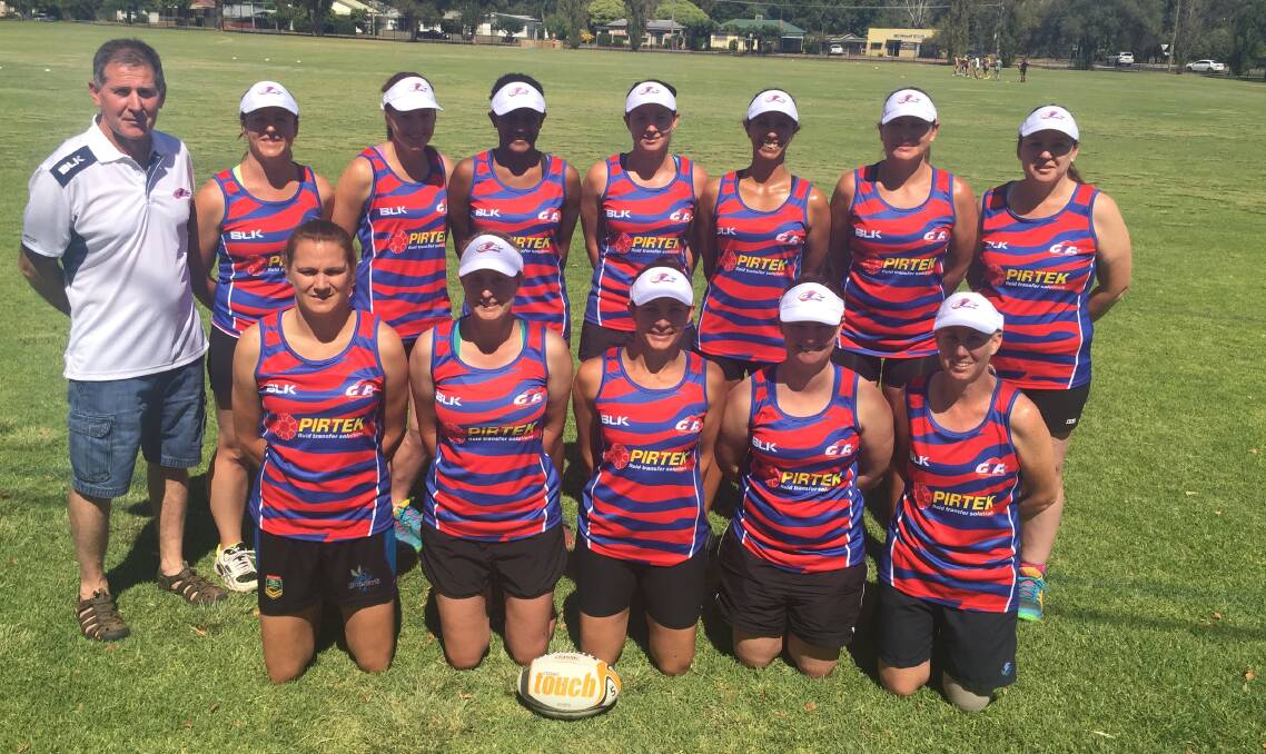 Taking on the state: The Gunnedah Over 30's (pictured) and Over 40's girls touch football sides are off to Port Macquarie to contest the three day State Cup this weekend after months of hard training.