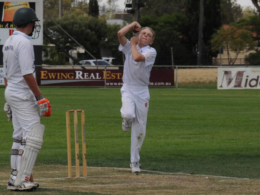 THE DESTROYER: Will Maggs claimed six wickets as Gunnedah ripped through Tamworth Blue's batting line-up in the under 16 cricket match at Kitchener Park.