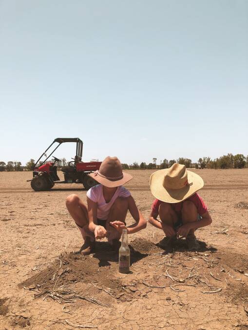 With a keen eye for dust, Macie McNulty, 10, and brother Will, 7, have mastered the art of dustilling. 