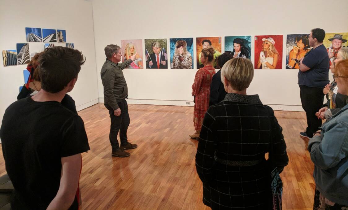 Picture this: Former head of Visual Arts HSC Examinations Ron Prat at a workshop for visual arts teachers and students.