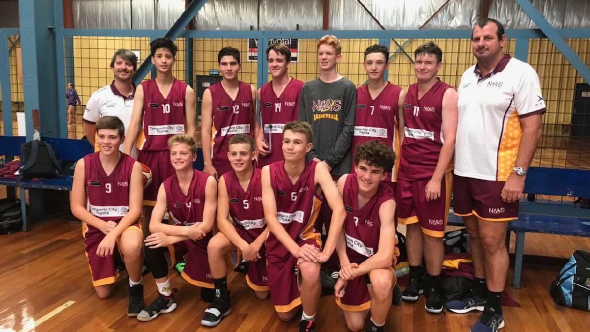 On the road: NIAS boys' and girls' basketball squads headed to Sydney on Friday.