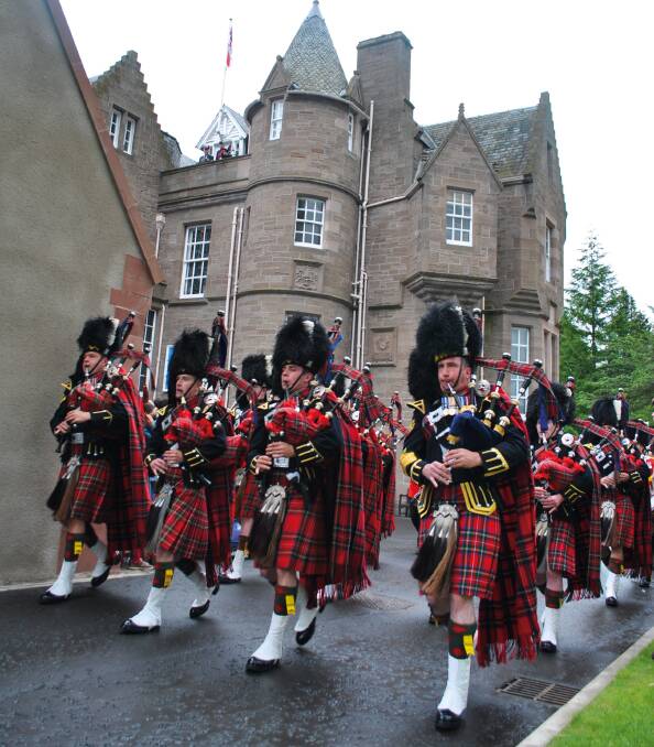 The pipes are calling: The Royal Scots Dragoon Guards are marching on Tamworth.