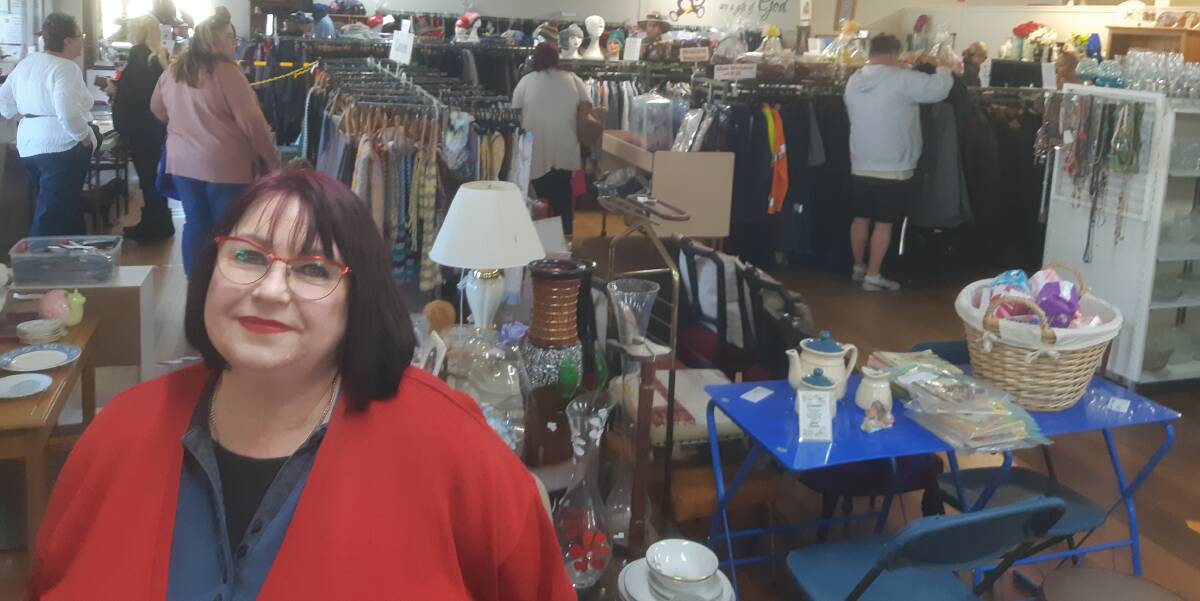 Serving god and people: Jenny Cross, manager of Salvation Army Family Store.
