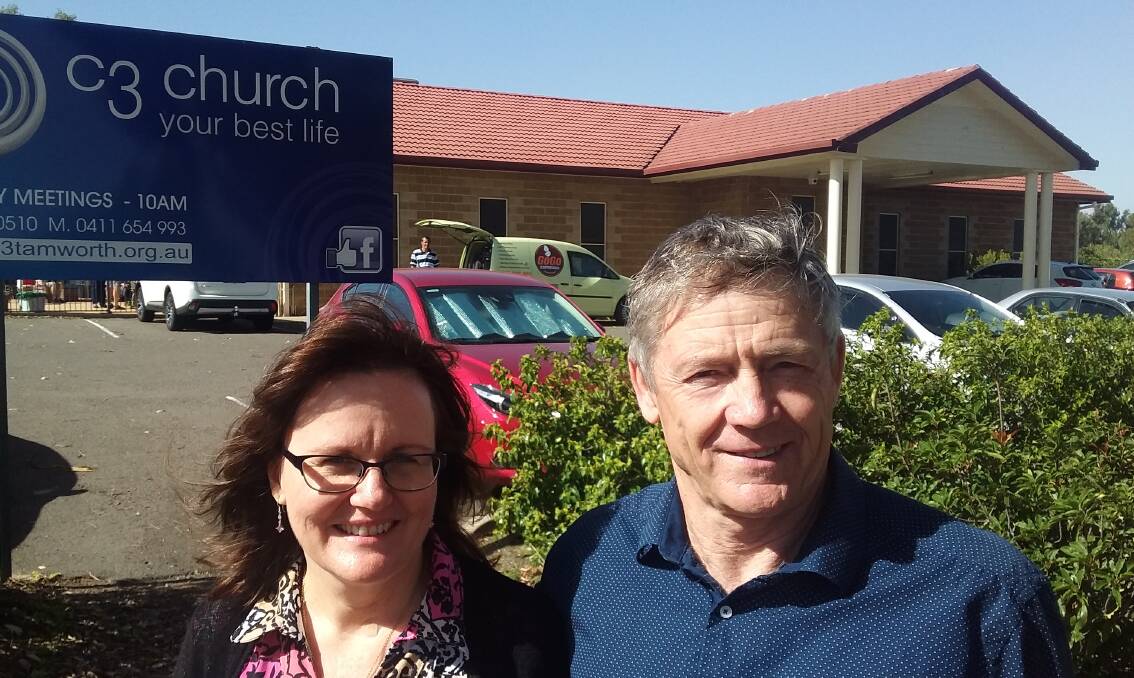 Family church: Brian and Annette Bernays outside Tamworth's C3 Church.
