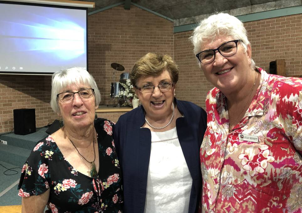 Global perspective: At the Day of Prayer, Lorraine Furze treasurer, Mai Brown speaker and Julie Bennett committee member.