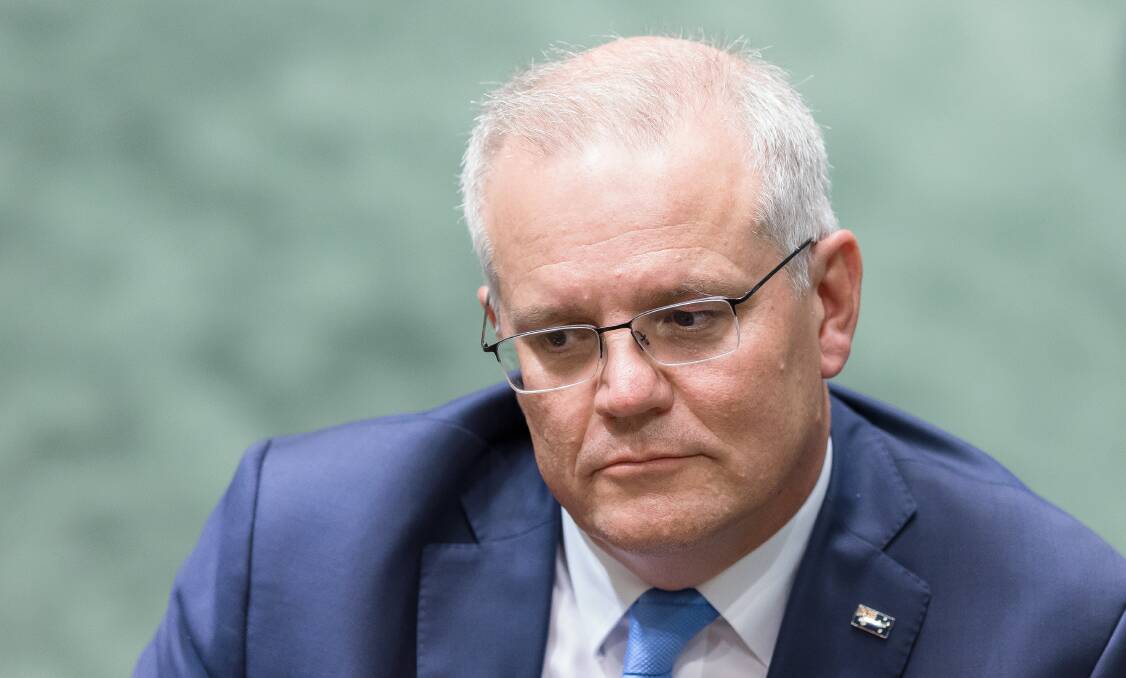 Prime Minister Scott Morrison has gone on the attack as a racism storm threatens to derail his election campaign. Picture: Sitthixay Ditthavong