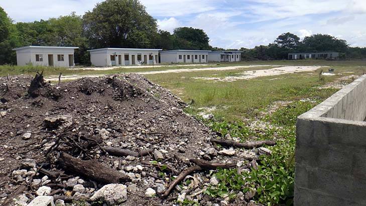 The field in Nauru that will house tents for asylum seekers.