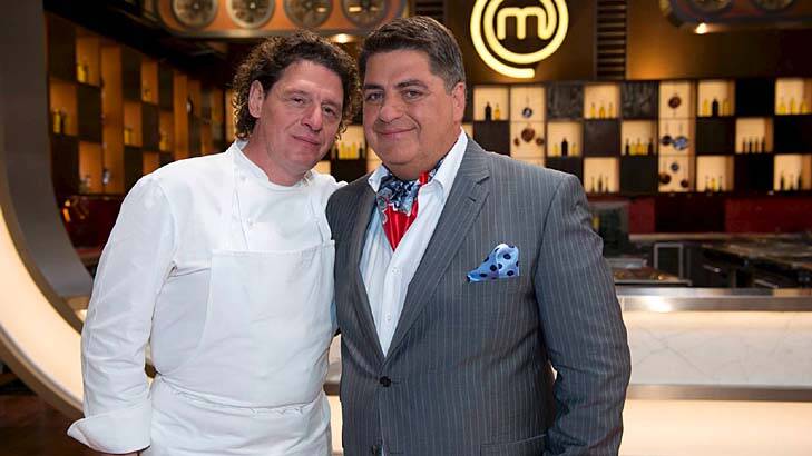 Two heads ... chef Marco Pierre White and food critic Matt Preston co-host the program, in which career chefs face off.