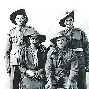PROUD FAMILY : Sarah and Frank Archibald Sr at front and brothers Privates Frank and Ronald, who both fought in the battle for Kokoda.