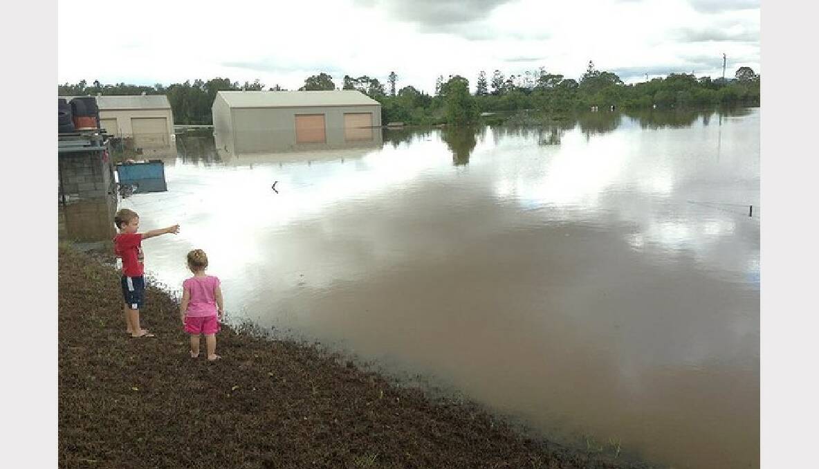 Flooding inundates properties in Gympie. Photo: Rex Carney