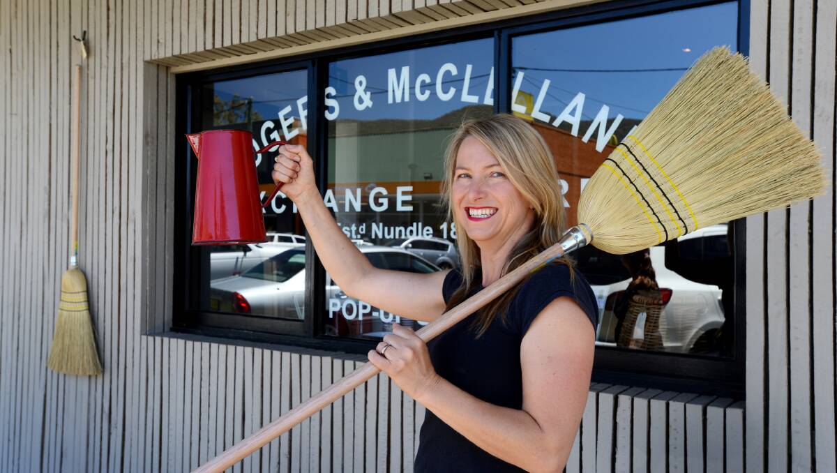 IT’S HERE: Odgers & McClelland Exchange Store co-owner Megan Trousdale has set up shop in Tamworth’s Peel St until Christmas. Photo: Barry Smith 271113BSE02