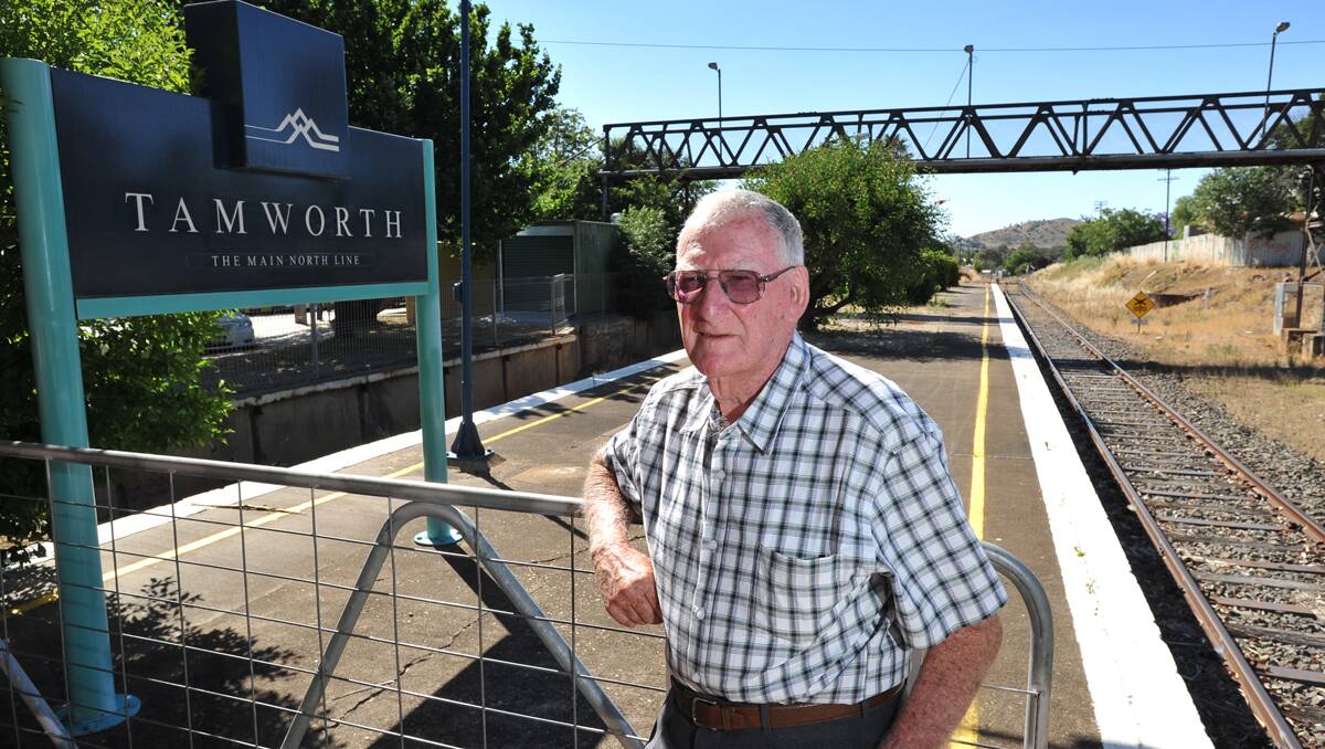 WORRIED ABOUT PRIVATISATION: Tamworth Country Labor spokesman Garry Ryan, pictured  at the Tamworth Railway Station yesterday, said he was concerned that passenger trains might be given the boot. Photo: Barry Smith 121112BSF01