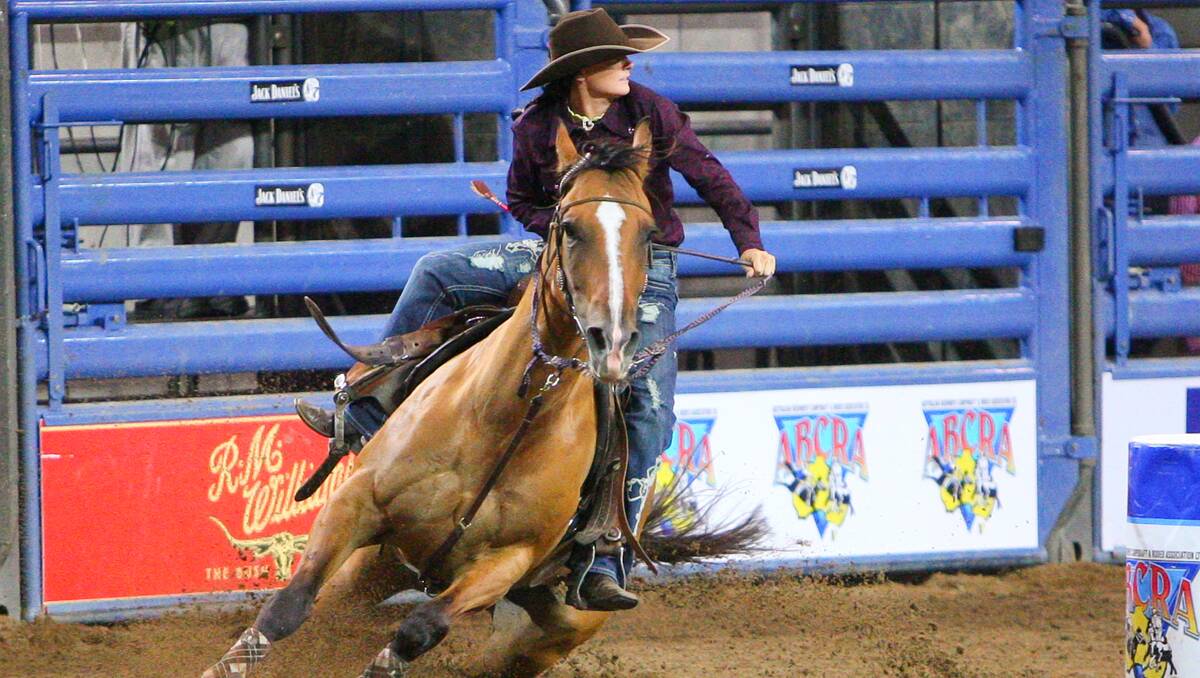 Bianca Hertel in action at this year’s National Finals in Tamworth.  Photo: courtesy of Yvonne Rice