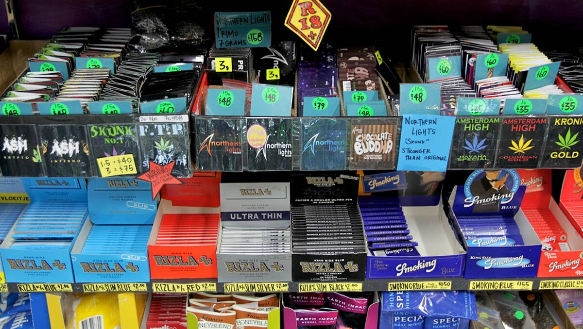 LEGAL: A display of synthetic drugs available in Australia. Photo: Fairfax