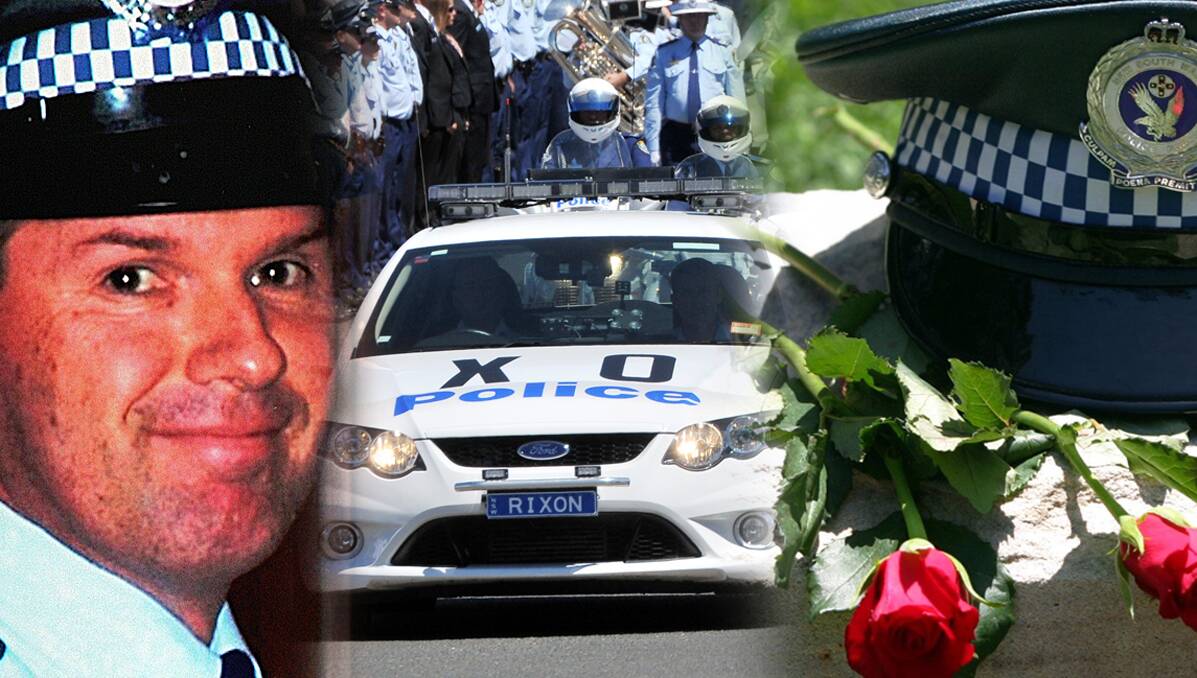 A year on: The Tamworth community will remember fallen police officer Senior Constable David Rixon in a ceremony today on the anniversary of his death. Photo montage: Steve Livingstone