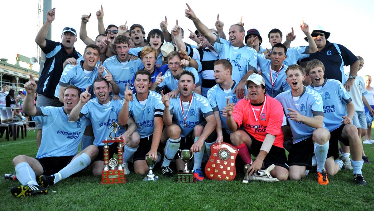 Action and celebrations from Northern Inland Football's grand final day in Tamworth. Photo by Grant Robertson. 