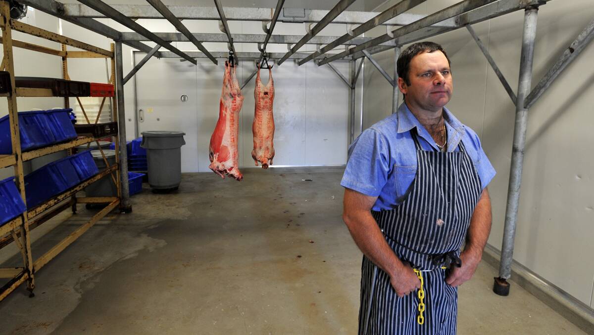 ABATTOIR CLOSURE: Greg Townsend, owner of Country Capital Meats, fears Bunganbah Meats near Coonabarabran may not open again. Photo: Barry Smith 131112BSB01