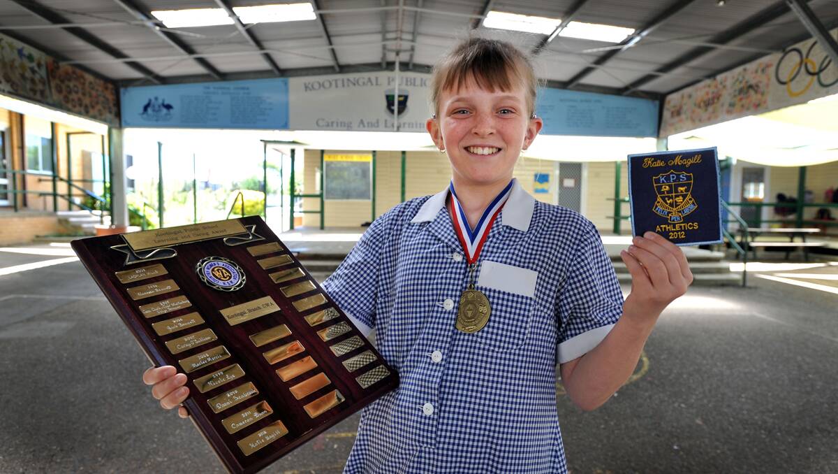 YOUNG ACHIEVER: Kootingal Public School Year 6 student Katie Magill has had a stellar year. Photo: Barry Smith 061212BSA06