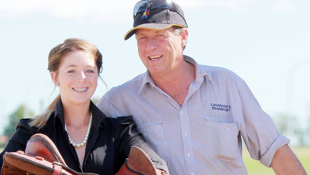 Kimberley and father Robert Cavanagh are saddling up for this  weekend’s Bendy Rodeo and Campdraft. Photo: Robert Chappel 060213RCD01