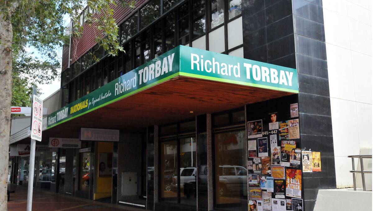 NEW PRESENCE: Nationals candidate Richard Torbay, who is running for the seat of New England in the next federal election, has established his campaign office in Tamworth’s Peel St. Photo: Geoff O'Neill 150113GOE01