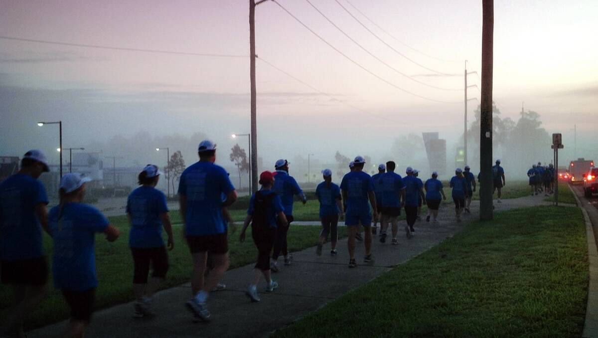 An early morning start for the walkers in Newcastle.