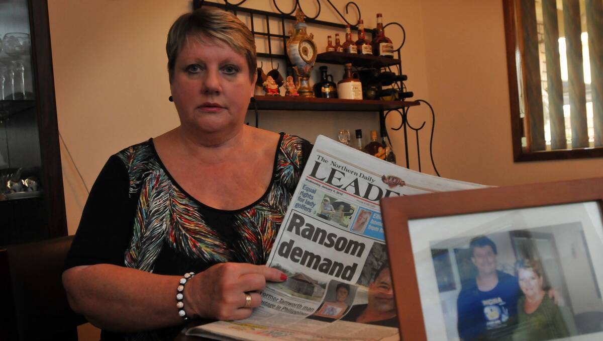 CONSTANT WORRY: Susan is hoping members of the public will donate to help raise the ransom demanded by the captors of her cousin, former Tamworth man Warren Rodwell, who was abducted by Islamic militants in the Phillipines more than 10 months ago. Photo: Geoff O’Neill 091012GOC01