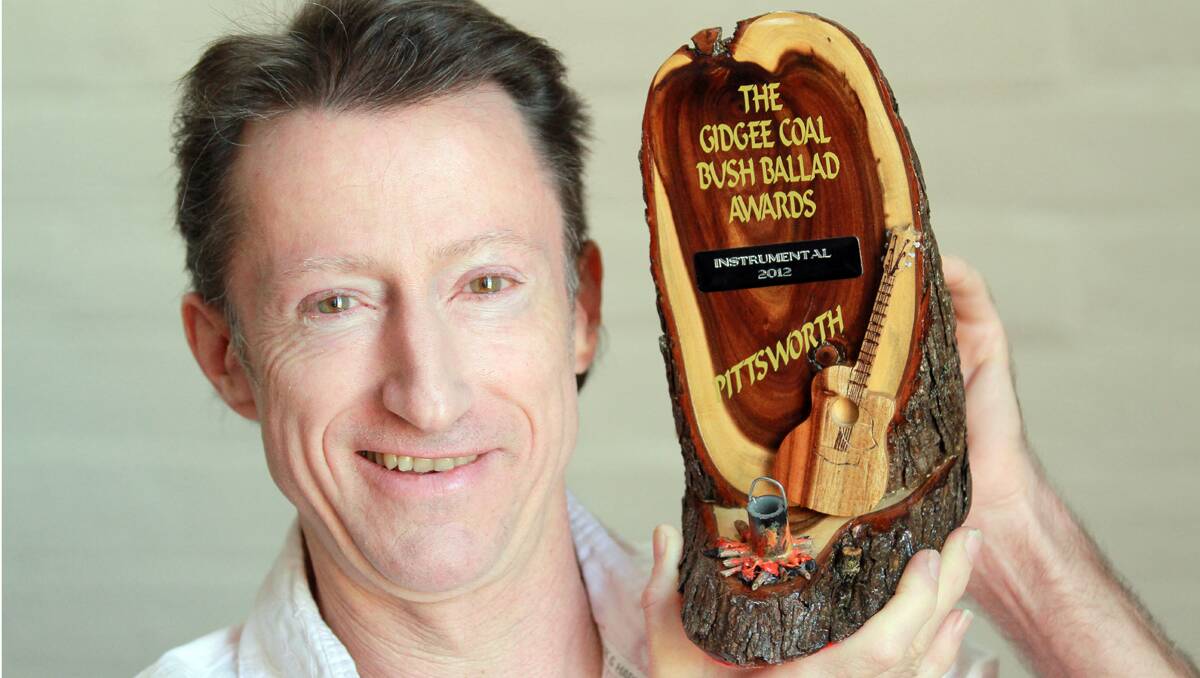 CAREER ON THE BOIL: Tamworth musician Lawrie Minson won the Instrumental section of last weekend’s Gidgee Coal Bush Ballad Awards with his track The Warrumbungle Mare. Photo: Robert Chappel 201112RCB06