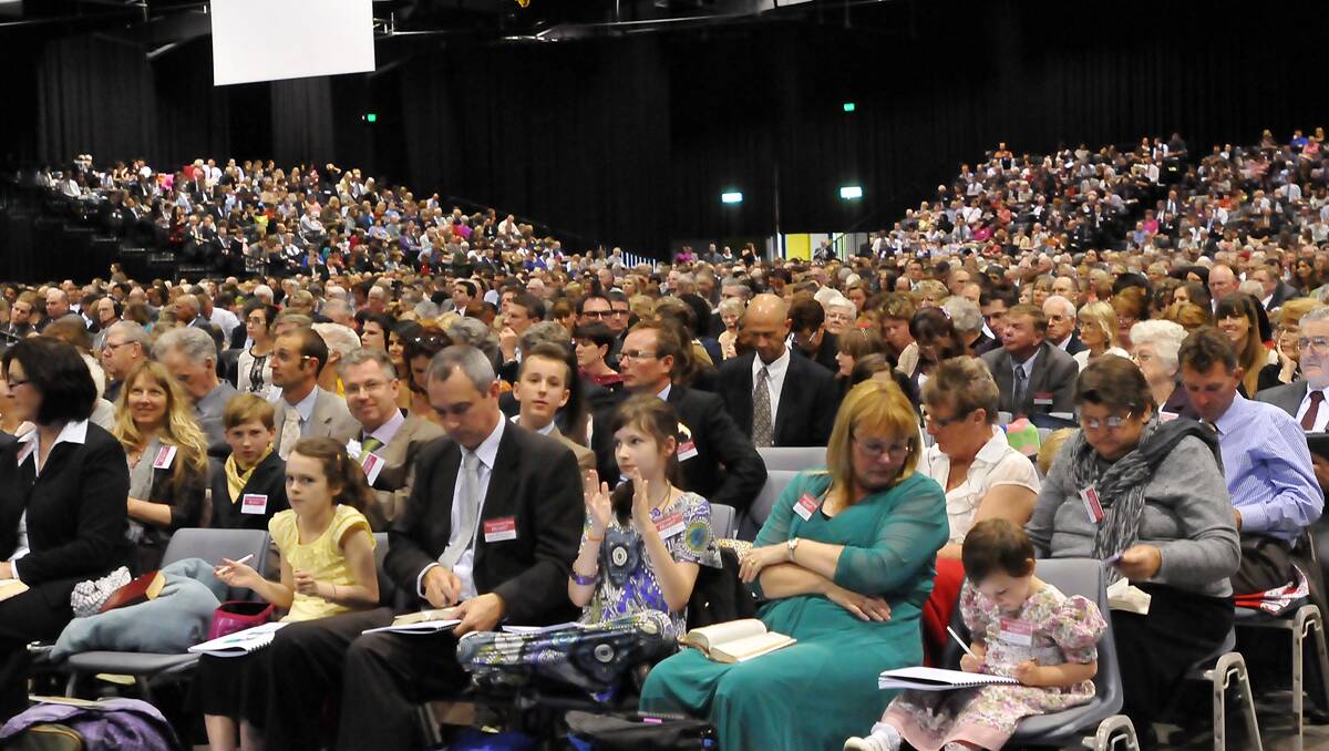 FAITH: 3200 Jehovah’s Witnesses packed TRECC for the annual  convention. Photo: Geoff O’Neill 140912GOE01