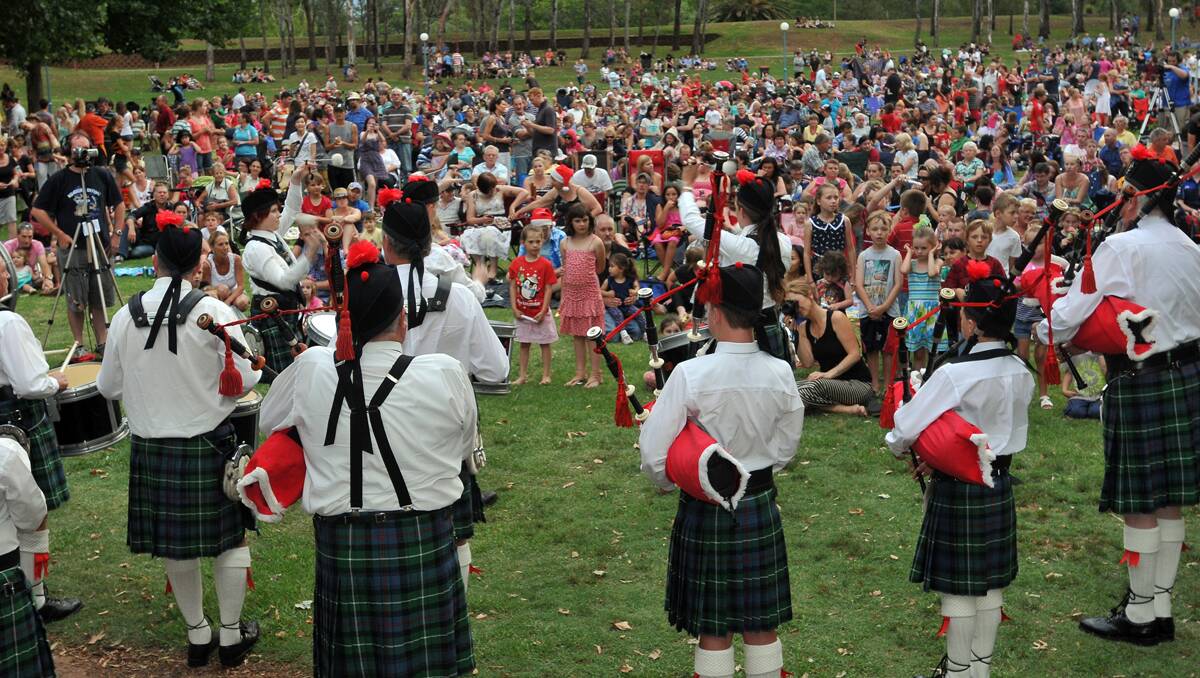 Crowds gather in Bicentennial Park for the annual Carols in the Park. Photo: Geoff O'Neill