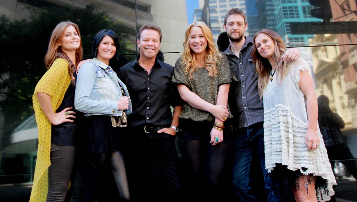 Sam and Mollie McClymont, Troy Cassar-Daley, Catherine Britt, Shane Nicholson and Kasey Chambers at the announcement of the 2013 Golden Guitar finalists in Sydney.