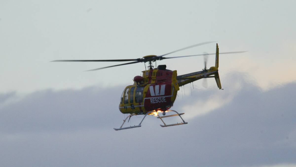 A MAN has been airlifted to Tamworth Base Hospital with serious injuries after a early morning accident at Deepwater. Photo: Fairfax