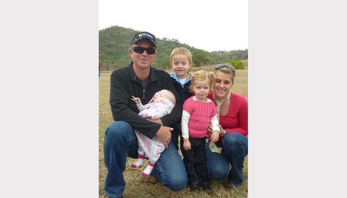 FAMILY DAY OUT: Tony and Kristy Nobilo of Narrabri, with baby Grace, Blake and Chelsea. 